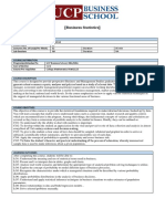 Business Statistics Course Outline