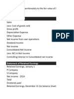 CFS Subsequent To Date of Acquisition