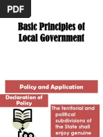 Basic Principles of Local Government