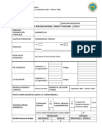 Syllabus Realidad Nacional, Ciencia y Tecnología 2019-2020