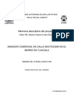 Memoria Descriptiva Del Proyecto Tlaxcala SLP