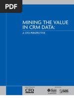 Mining The Value in CRM Data:: A Cfo Perspective