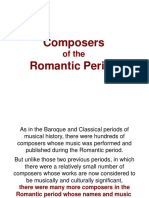 Composers of The Romantic Period