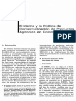 El Idema y La Política de Comercialización en Colombia