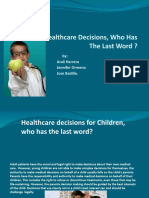 Children Healthcare Decisions, Who Has The Last