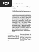 The Growth and Development of Vegan Children - Sanders & Manning, JHumNutrDiet 1992