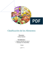 Clasificación de Los Alimentos