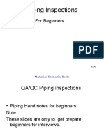 Piping & Welding Notes For Beginners Piping and Welding Qaqc PDF