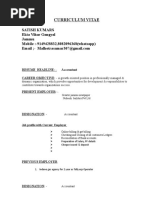 Satish Kumar Resume