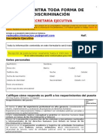 Formulario de Postulación - Secretaría Ejecutiva de La RCTFD