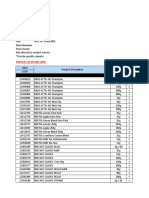 SSF Price Survey Encoding Template - WV 6