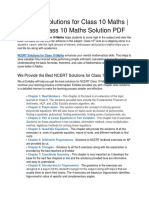 NCERT Solutions For CLass 10 Maths