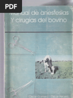 Manual de Anestesias y Cirugías Del Bovino 0