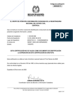 Certificado Estado Cedula Saray