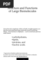 Structure and Functions of Large Biomolecules