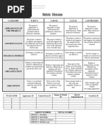 Diorama Rubric