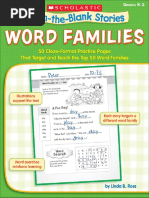 Fill in The Blanks. (1) - Word Family