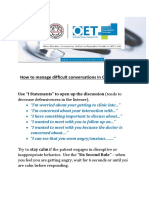 How To Manage Difficult Conversations in OET Speaking PDF