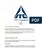 Core Values of ITC:: The ITC Vision & Mission