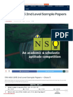 17th NSO 2015 2nd Level Sample Papers - Class 5 