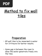 Laying of Wall Tiles