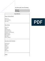 Recipe Master Spreadsheet