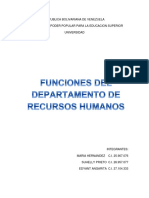 Funciones Del Departamento de RRHH