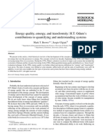 Energy Quality, Emergy, and Transformity: H.T. Odum's Contributions To Quantifying and Understanding Systems