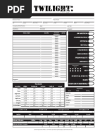 Twilight 2013 Character Sheet