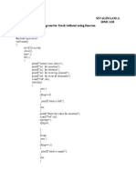 EX - NO: Sivalingam.A 10MCA38 Program For Stack Without Using Functon