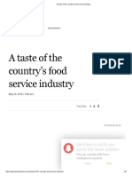 A Taste of The Country's Food Service Industry