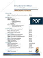 99th LNU FOUNDING ANNIVERSARY - Schedule of Activities