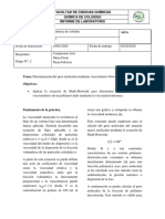 Determinación Del Peso Molecular Mediante Viscosímetro Otswald