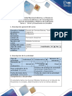 Guía de Actividades y Rúbrica de Evaluación - Tarea 1 - Error y Ecuaciones No Lineales