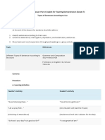 Sample Detailed Lesson Plan in English For Teaching Demonstration