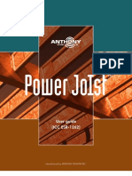 User Guide Power Joist