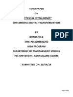 Artificial Intelligece DT Term Paper Final