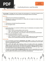 14-16 Carbohydrates and Health Lesson Plan - 0 PDF