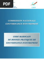 Code de Bonnes Pratiques de Gouvernance D'entreprise