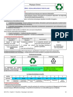 BTS CPI2 CH 7 Polymères - Valorisation Et Recyclage