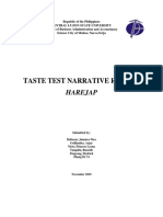 Written Report Taste Test