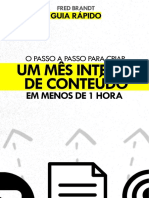 Como Criar Um Mês de Conteúdo em 1 HO PDF