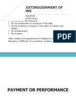 Obligations - Modes of Extinguishment