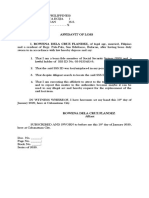 AFFIDAVIT OF LOSS SSS ID Flandez