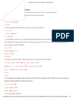 Practice Problems - Free Fall Solutions