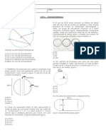 8o Ano - Exercício - CIRCUNFERENCIA LISTA 03