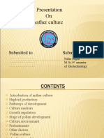 Presentation On Anther Culture: Submitted To Submitted by