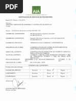 Certificado de Servicios AIA