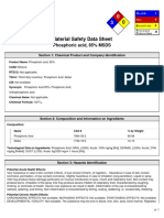 Phosporic Acid 85% Msds Food Grade