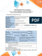 Guía de Actividades y Rúbrica de Evaluación - Fase 4 - Emprendimiento e Innovación Social